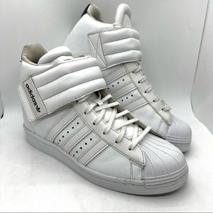 Adidas Women’s Superstar Up Strap Hidden Wedge Sneaker Sz 9 White Leather S81351